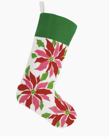 Stocking - Poinsettia Felt Christmas