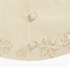 Tree Skirt - Tacked Snowflakes Made of Felt