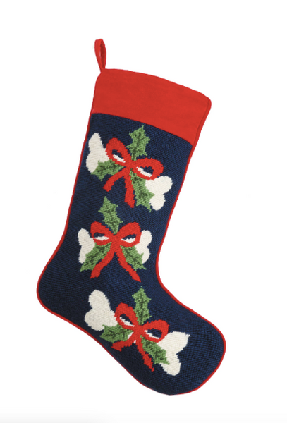 Stocking - Doggie Bone Needlepoint