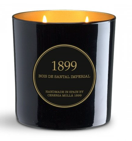 Cereria Molla - Bois de Santal Imperial Black & Gold 3 Wick Premium Candle