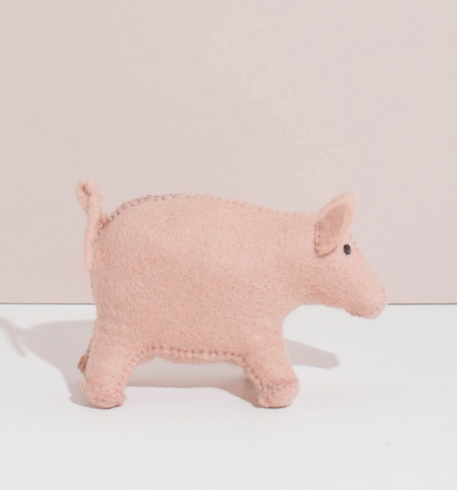 Hand Felted Pig