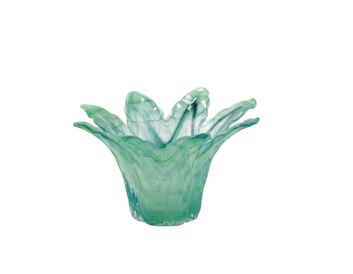 Vietri - Onda Glass Leaf Small Centerpiece