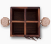Vagabond House - Flatware Caddy - Square Wood Box w/Crab