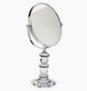 Facetted Crystal Mirror on Stand