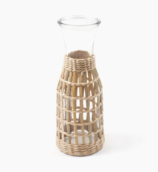 Natural Rattan Wrapped Carafe – Chapel Farm Collection