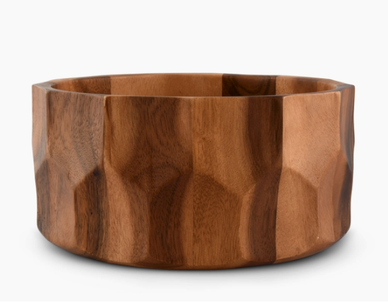 Vagabond House -Large  Diamond Pattern Wood Salad Bowl