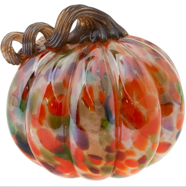 Pumpkins - Orange Confetti Glass