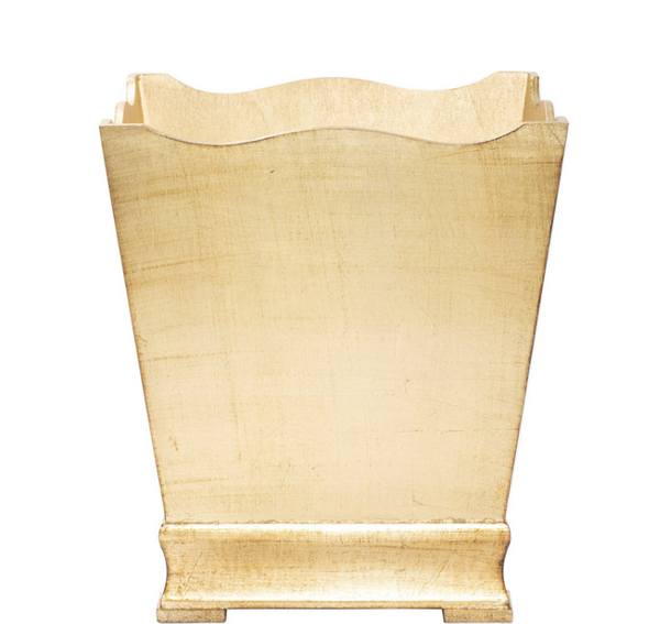 Vietri - Florentine Wooden Gold Waste Basket