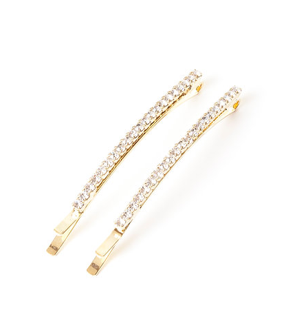 Hair Accessories - Beatrice Long Glittery Bobby Pins - Set of Two