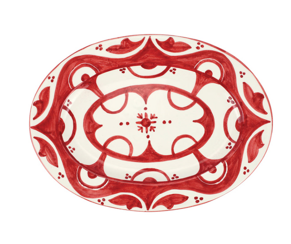 Vietri - Mosaico Red Oval Platter