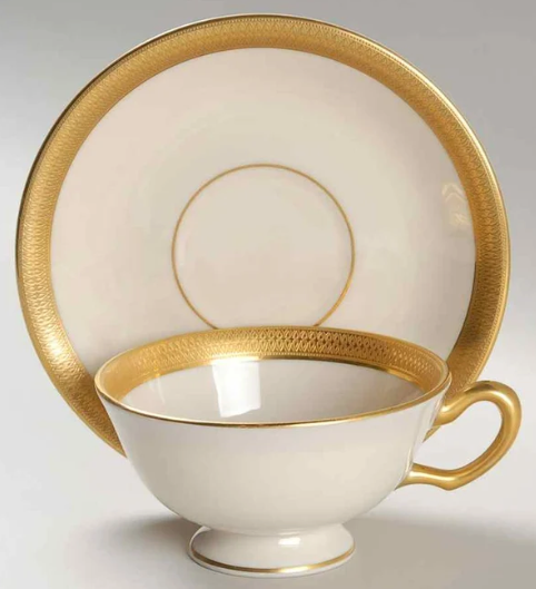 Estate Collection Lenox Lowell Footed Cup & Saucer - Set of 12