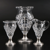 Estate Collection Sterling - Footed Crystal Creamer, Sugar & Vase