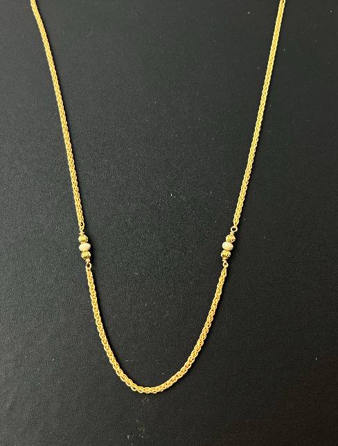 Necklace - Czech Beaded Wheat Chain