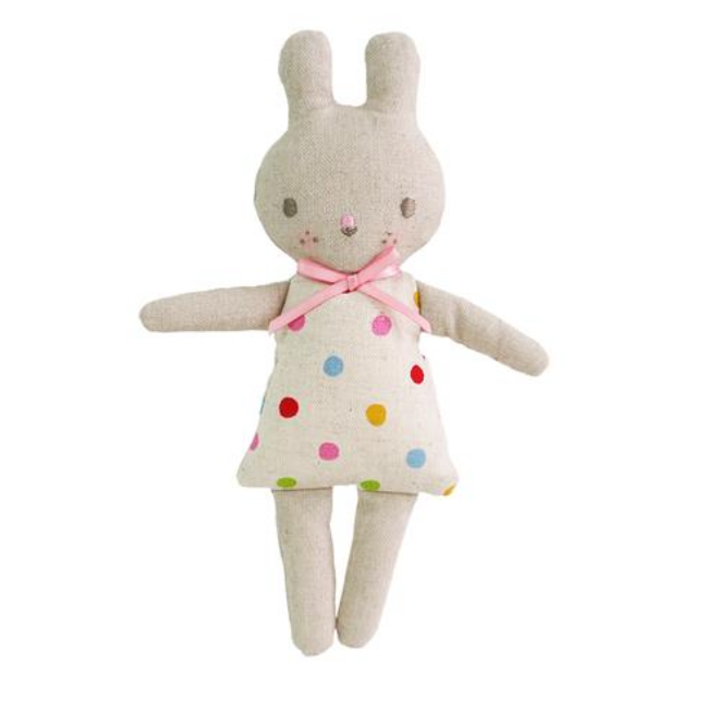 Linen Bonnie Bunny Rattle