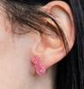 Glitter Bunny Studs Earrings