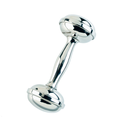 Rattle - Pewter Dumbbell Rattle