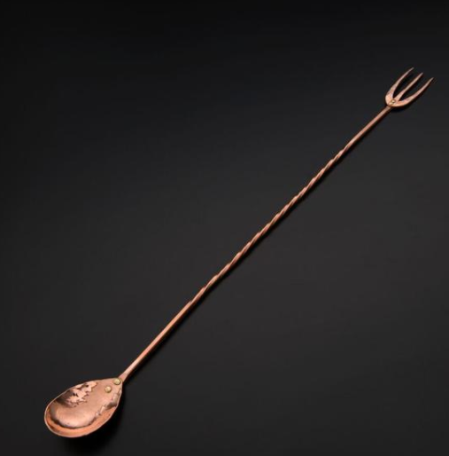 Bar Spoon - Ben & Lael Copper Trident Fork Bar Spoon