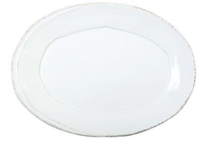 Vietri - Lastra Small White Oval Platter