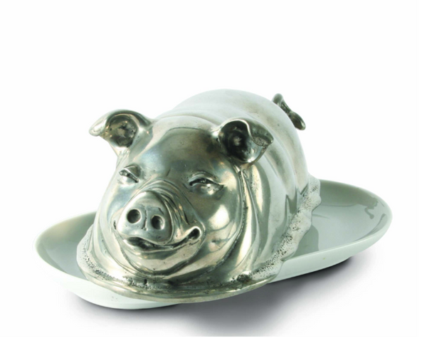 Vagabond House - Happy Pig Butter Dish