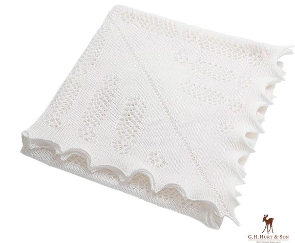 Blanket - Nottingham Lace Knitted Baby Shawl