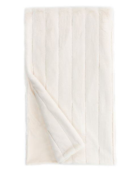 Throw - Posh Faux Fur in Ivory
