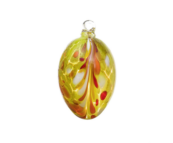 Handblown Glass Easter Eggs - Yellow Apple