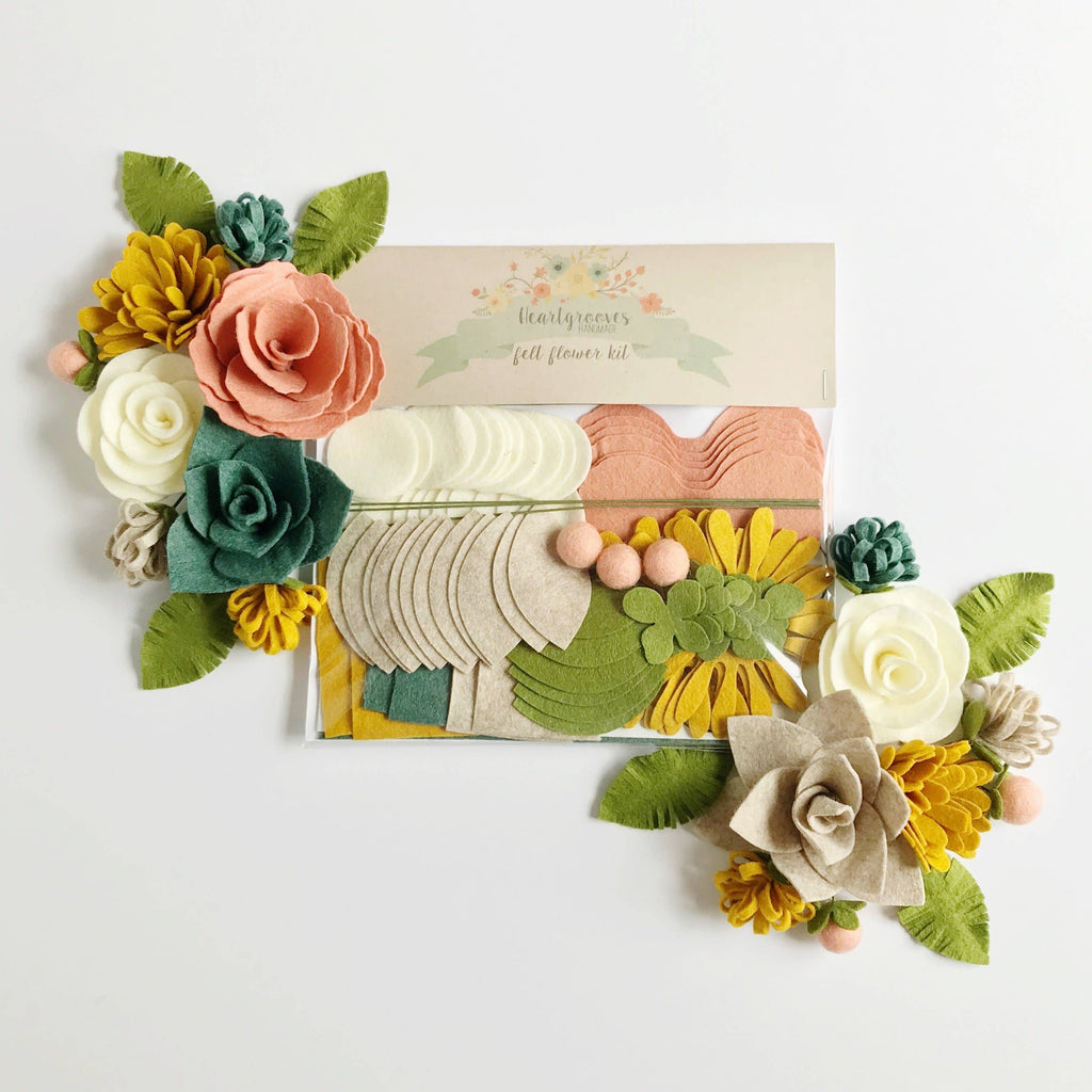 Felt Flower Craft Kit | Succulent Rose