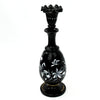Estate Collection Victorian Black Opaline Glass Lidded Vase