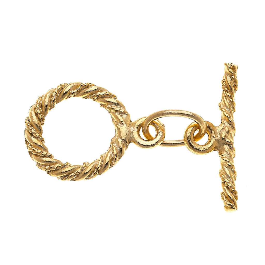 Bracelet - Gold Textured Toggle Extender for Bracelets