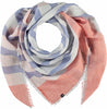 Scarf - Cabana Stripe Slub Hemp Cotton Square - Grapefruit Shot