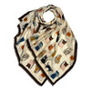 Scarves - Cat with Costumes Print: Cream