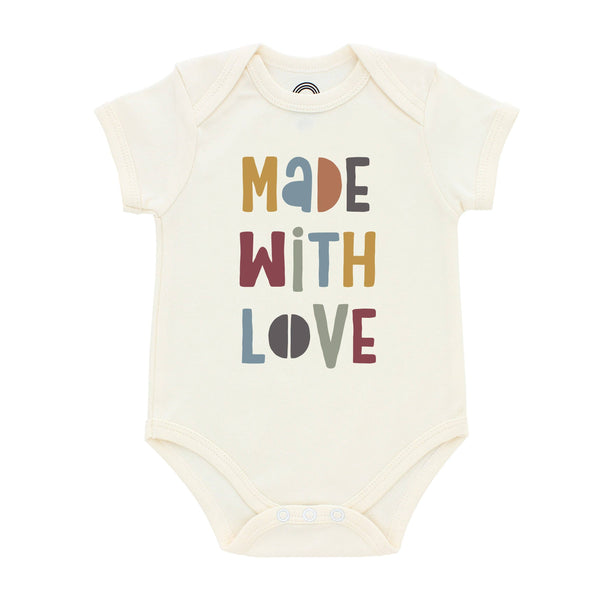 "Made with Love" Cotton Baby Onesie