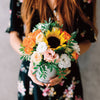 Puzzle - Wooden Puzzle:  Summer Bouquet in Glass Jar with Flower Lid