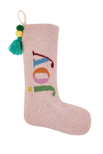 Stocking - Joy Stocking With Pom Pom Tassel