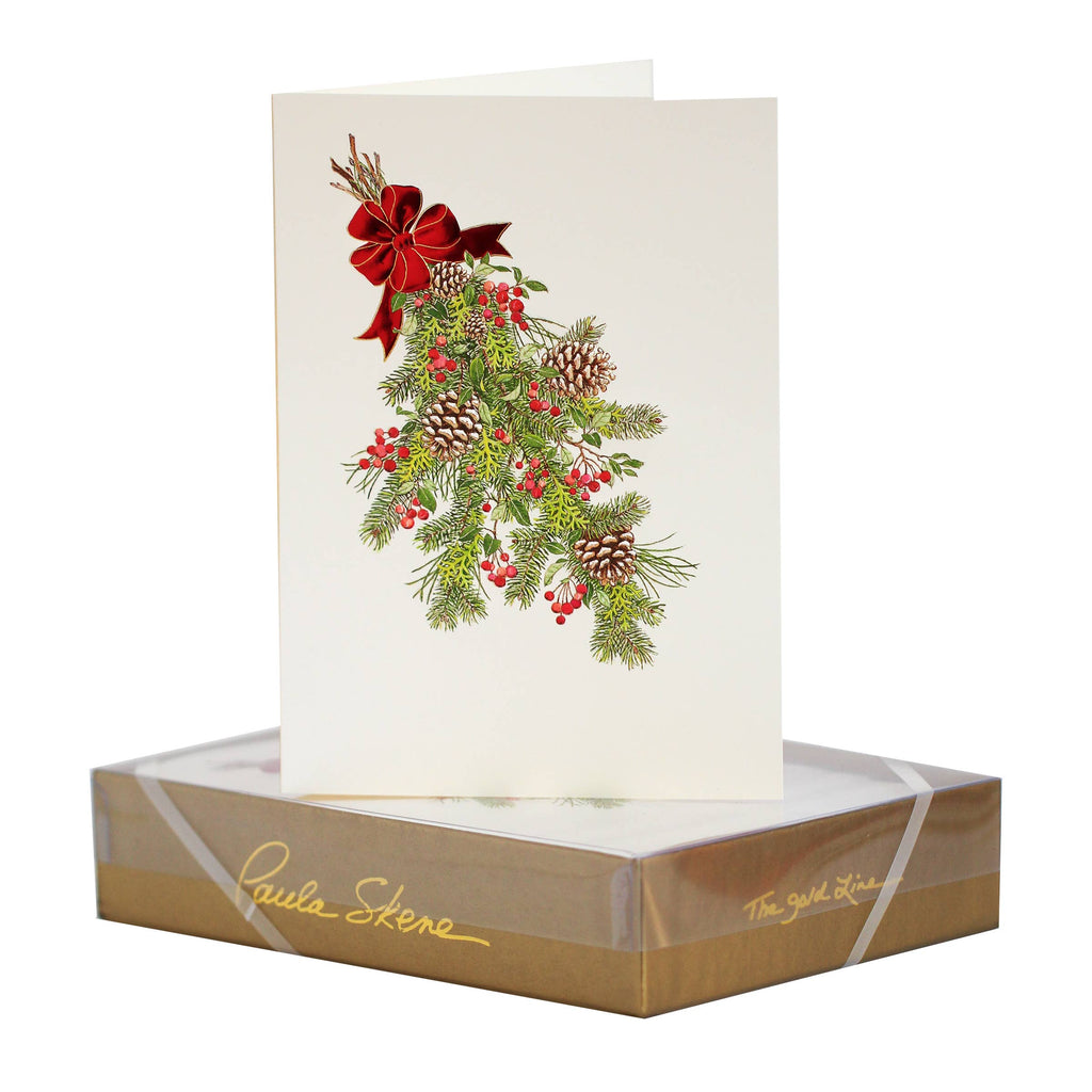 Greeting Card - Pine Cone Bough Christmas Card