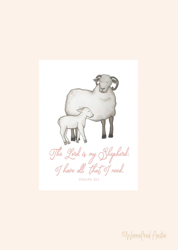 Greeting Card - The Lord is my Shepherd Notecard