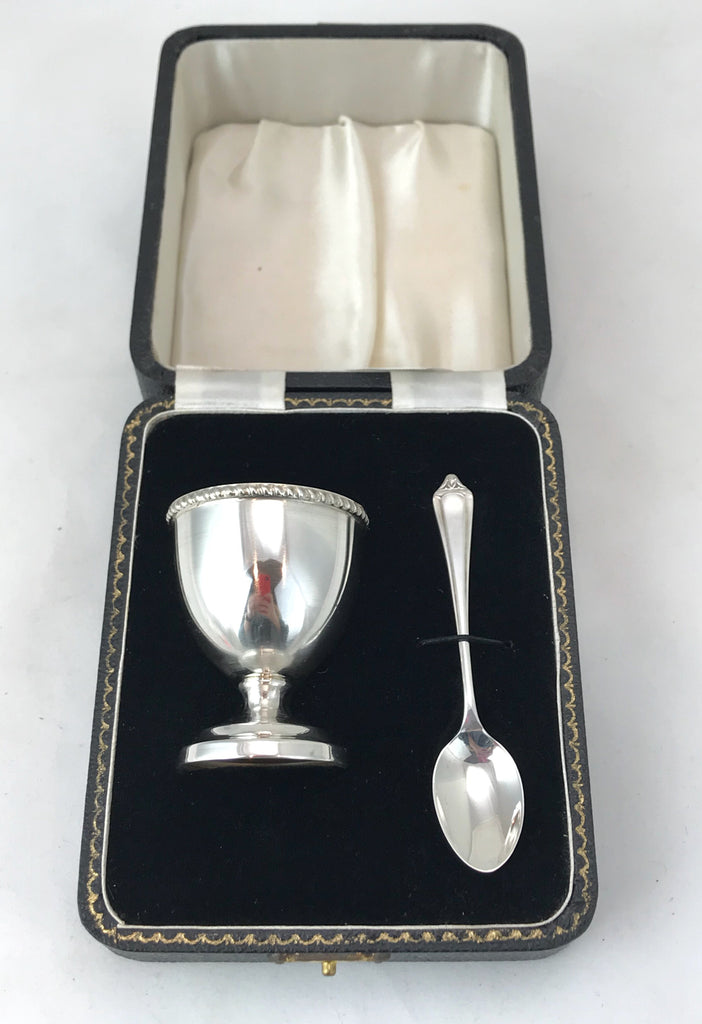Estate Collection Baby Sterling -  Boxed Egg Cup & Spoon Set
