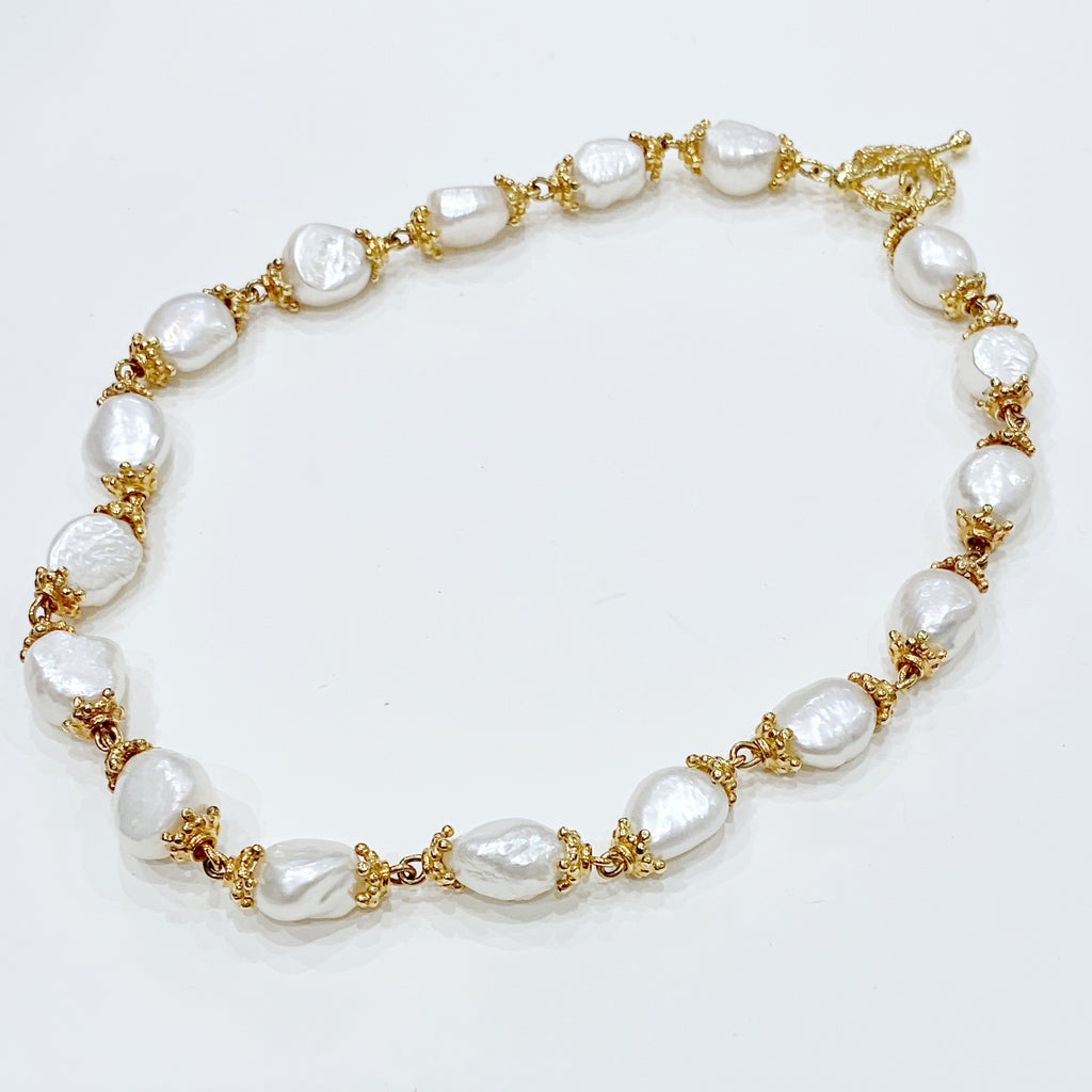 Estate Collection Necklace - 14K Yellow Gold and Pearl