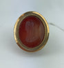 Estate Collection Watch Fob - Seal 9ct Gold Filled Cornelian Intaglio Women's Bust
