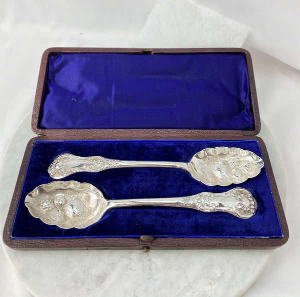 Estate Collection Silver Plate  - Boxed Set of Berry Spoons