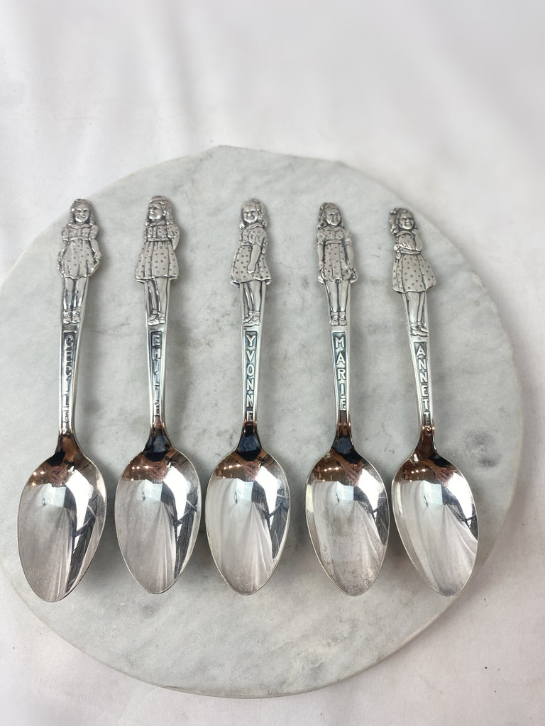 Estate Collection - Silver Plate "Dionne Quintuplets" Spoons