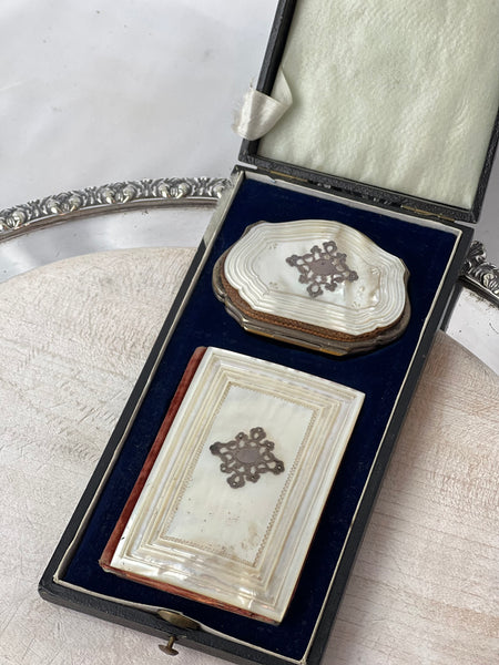 Estate Collection - Mother of Pearl Dance Card and Coin Purse