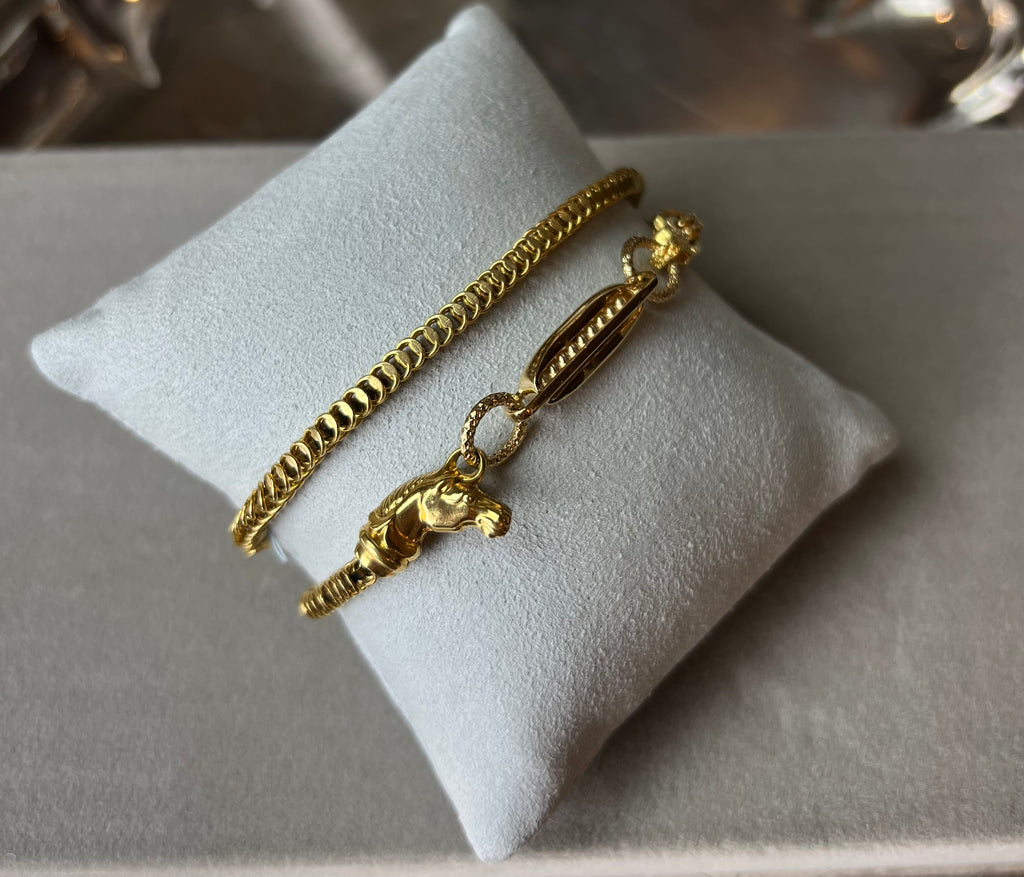Bracelet - Vintage Horse Chain Gold Bracelet