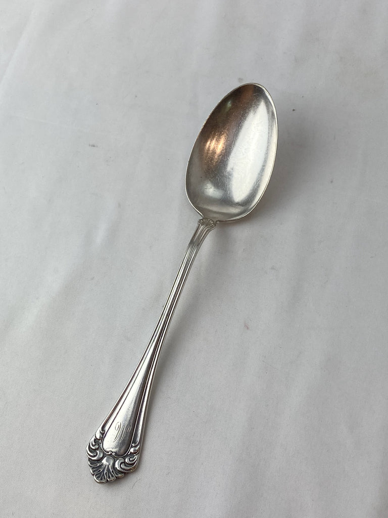 Estate Collection Silverplate Serving Spoon "Puritan" Mono "M"