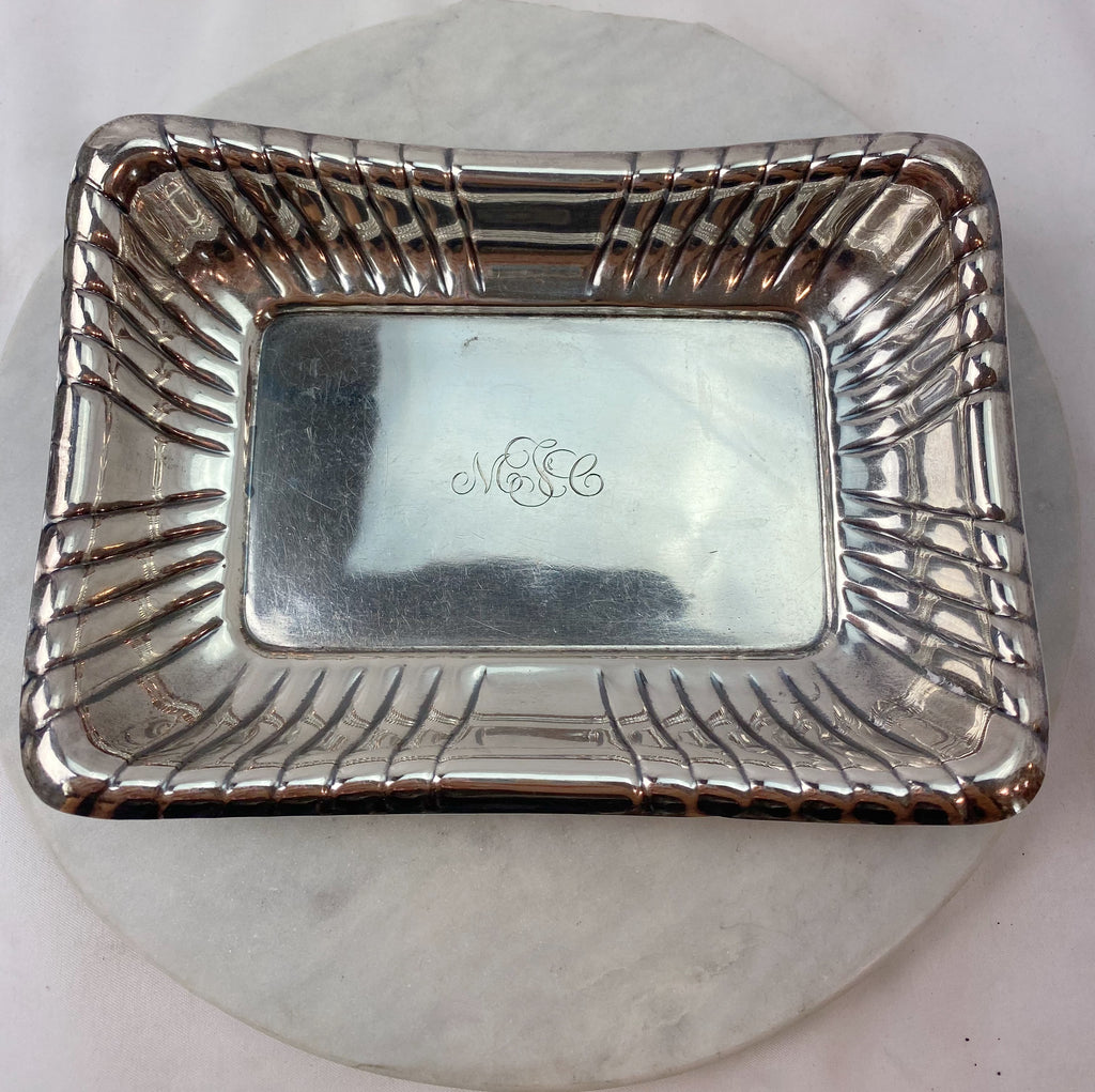 Estate Collection Sterling - Card Tray w/Mono "MFC"