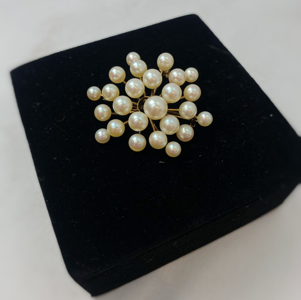 Estate Collection Brooch - Vintage Pearl & 14K Gold