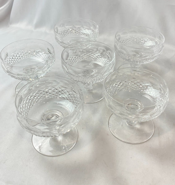 Estate Collection Waterford Colleen Champagne/Sorbet/Coupes Glasses - Set of 6