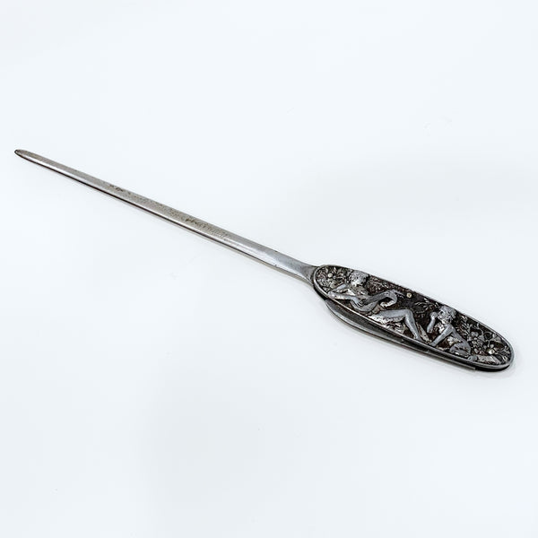 Estate Collection Silver -Letter Opener Metal German Art Nouveau