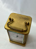 Estate Collection Clock - Carriage Lacquered Brass & Leaded Glass