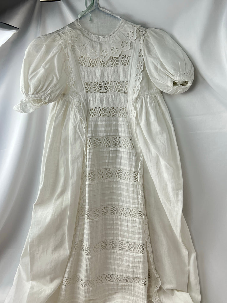 Victorian Broderie Anglaise Lace Christening Gown